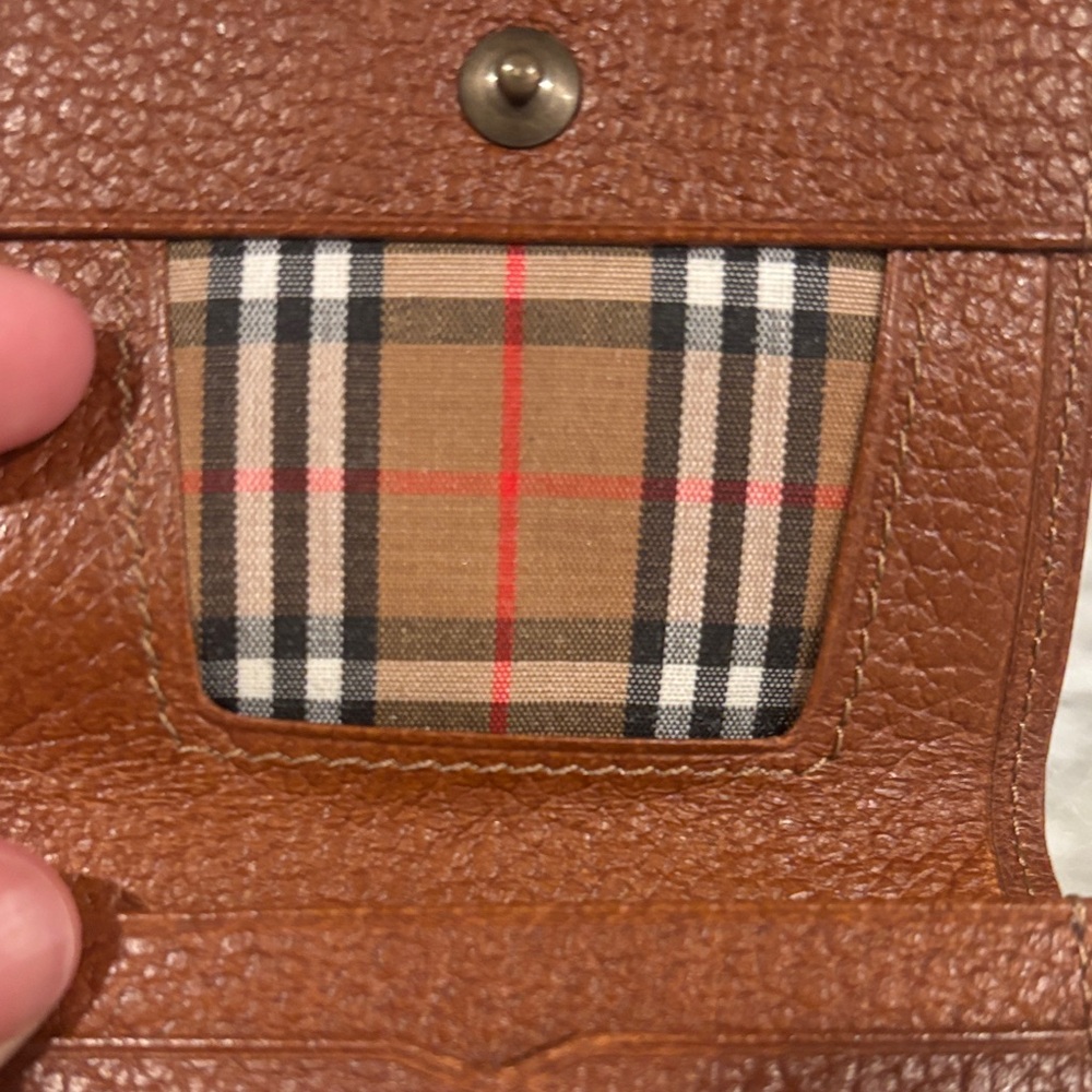 Burberrys Vintage Brown Pebbled Leather Coin Case Wallet-NWOT-Authentic - Picture 7 of 9